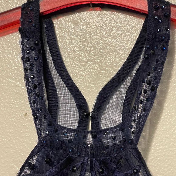 XS navy blue long dress for sale. New dress with tags. - Picture 7 of 9